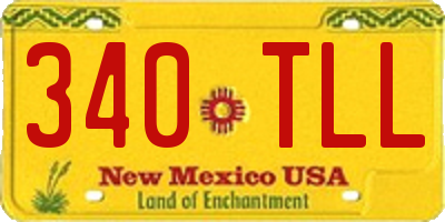 NM license plate 340TLL