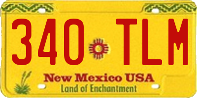 NM license plate 340TLM