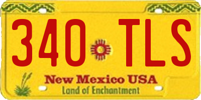 NM license plate 340TLS