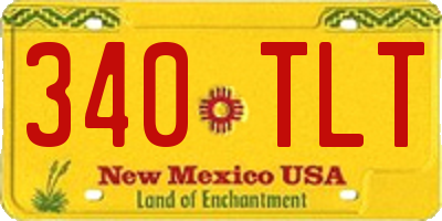 NM license plate 340TLT