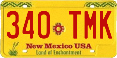 NM license plate 340TMK