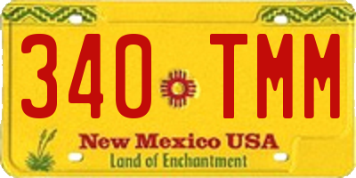NM license plate 340TMM