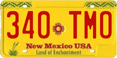 NM license plate 340TMO