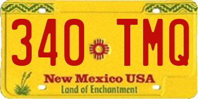 NM license plate 340TMQ