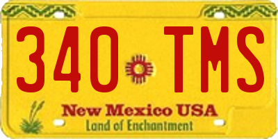 NM license plate 340TMS