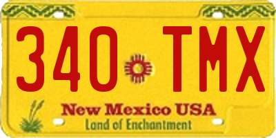 NM license plate 340TMX