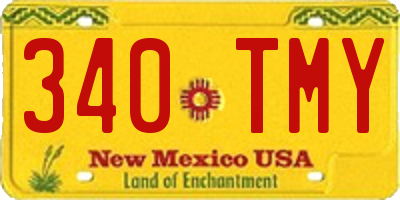 NM license plate 340TMY
