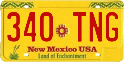 NM license plate 340TNG