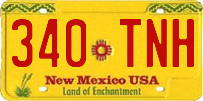 NM license plate 340TNH