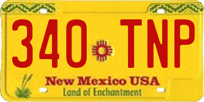 NM license plate 340TNP