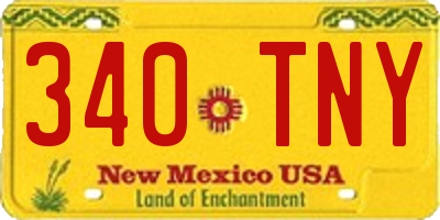 NM license plate 340TNY