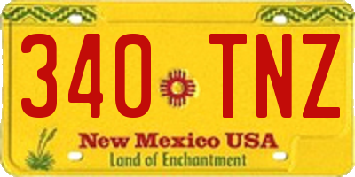 NM license plate 340TNZ