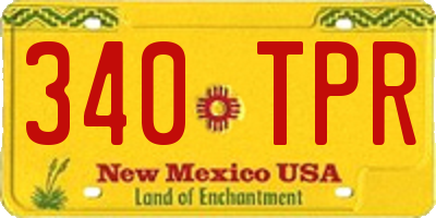 NM license plate 340TPR