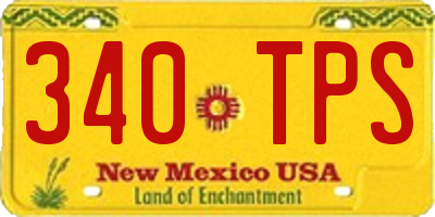 NM license plate 340TPS