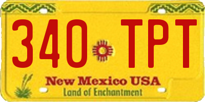 NM license plate 340TPT