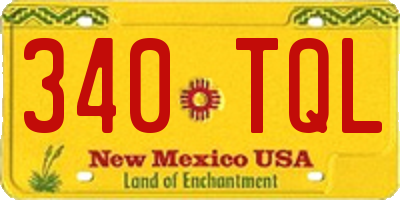 NM license plate 340TQL