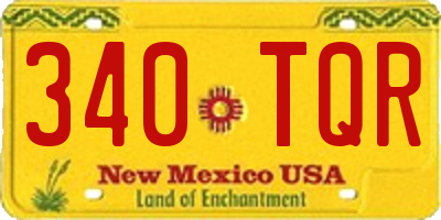 NM license plate 340TQR