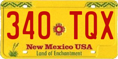 NM license plate 340TQX