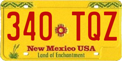 NM license plate 340TQZ