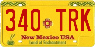 NM license plate 340TRK
