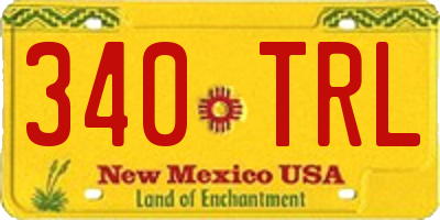 NM license plate 340TRL