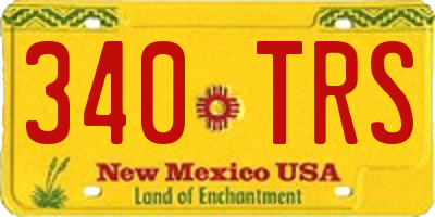 NM license plate 340TRS