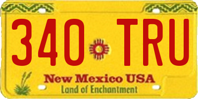 NM license plate 340TRU