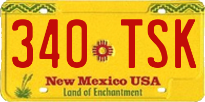 NM license plate 340TSK