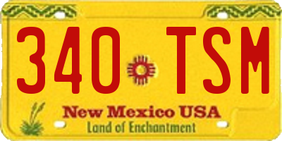 NM license plate 340TSM