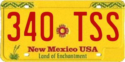 NM license plate 340TSS