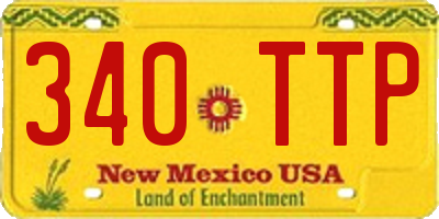 NM license plate 340TTP