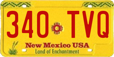 NM license plate 340TVQ