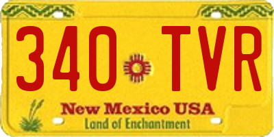 NM license plate 340TVR