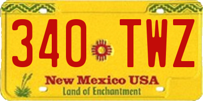 NM license plate 340TWZ