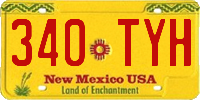 NM license plate 340TYH
