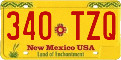 NM license plate 340TZQ