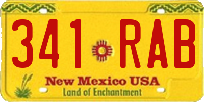 NM license plate 341RAB