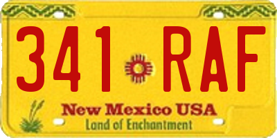NM license plate 341RAF
