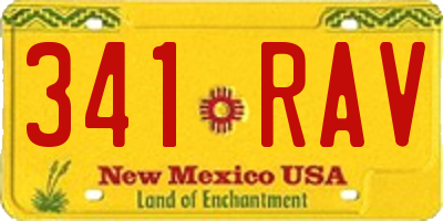 NM license plate 341RAV