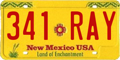 NM license plate 341RAY