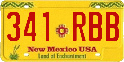 NM license plate 341RBB