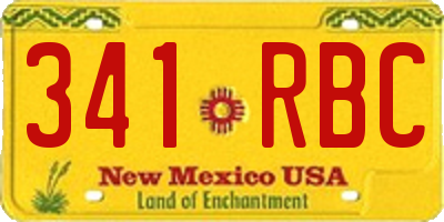 NM license plate 341RBC