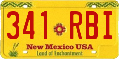 NM license plate 341RBI