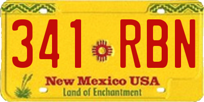 NM license plate 341RBN