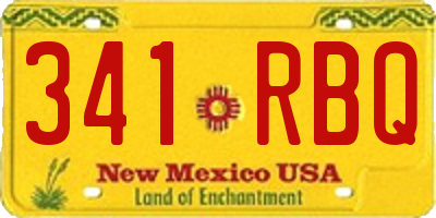 NM license plate 341RBQ