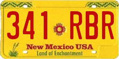 NM license plate 341RBR