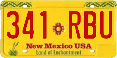 NM license plate 341RBU