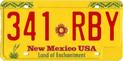 NM license plate 341RBY