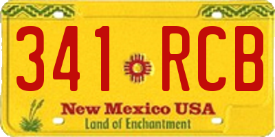 NM license plate 341RCB