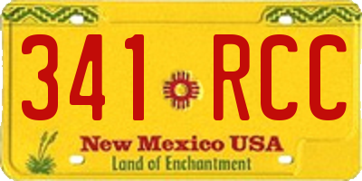 NM license plate 341RCC